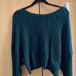 Altered State Emerald Green Cropped Sweater
